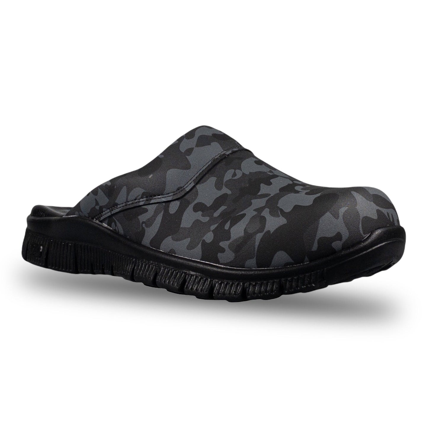 Camouflage Comfortflex Leather Clogs Slippers