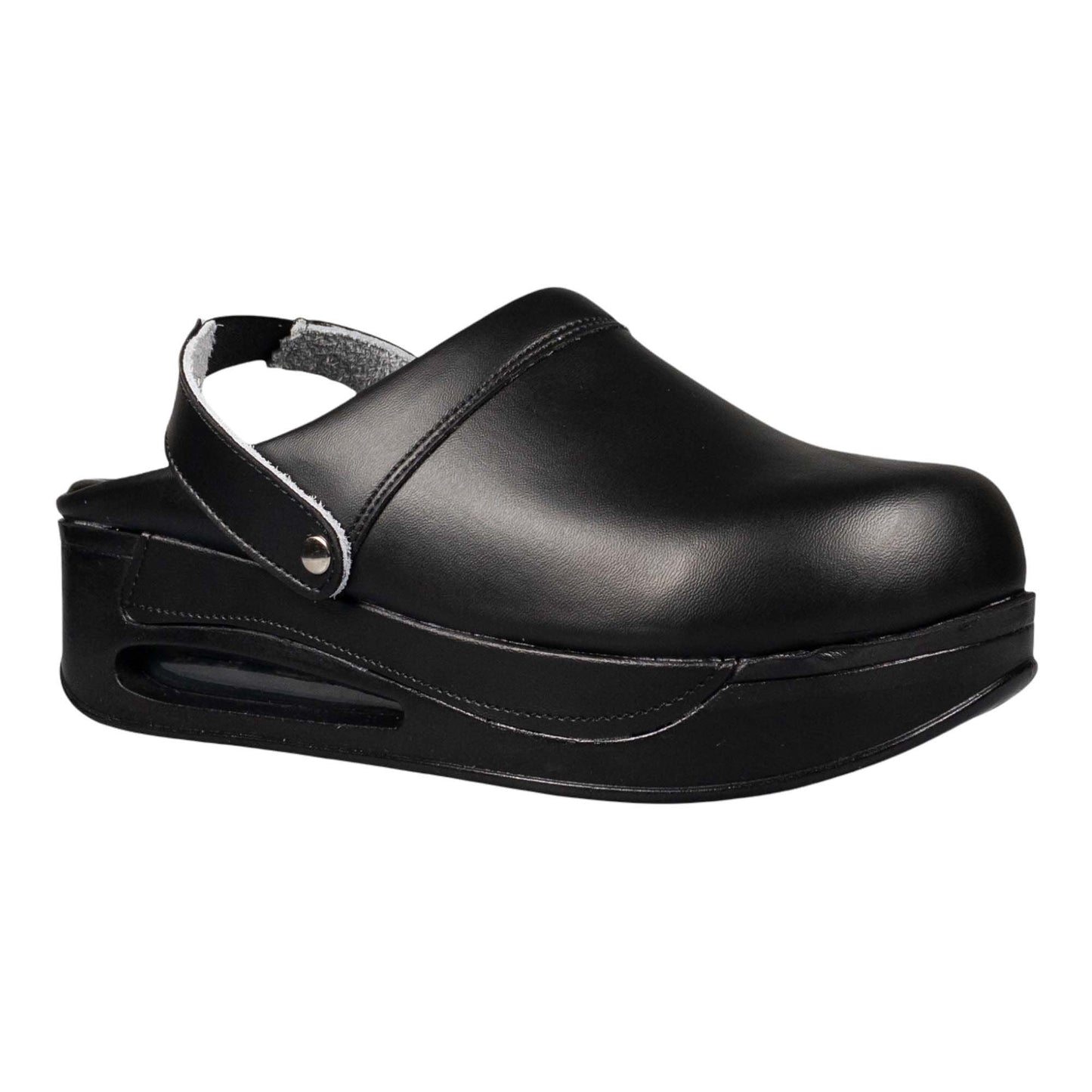Black Back Strap Air Clogx Lether Slippers Clogs