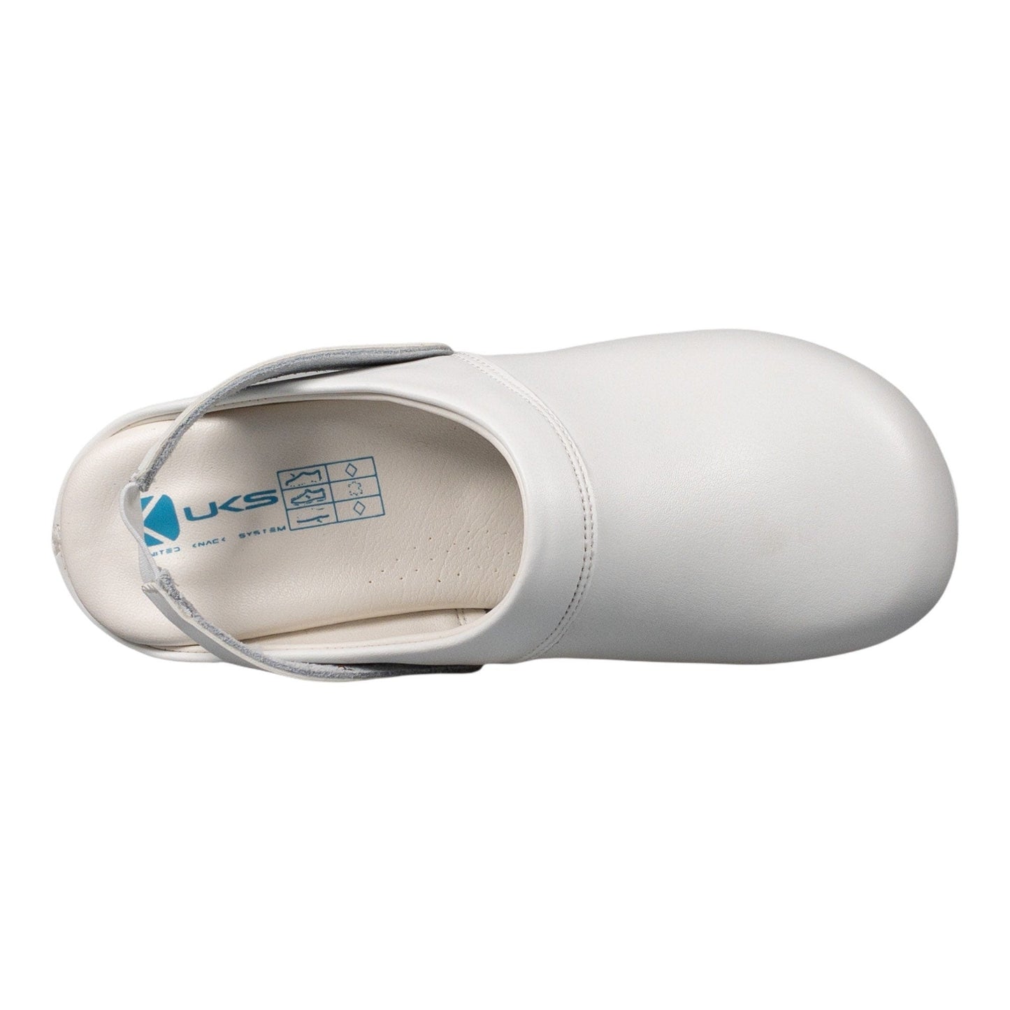 White Back Band Air Clogx Leather Clogs Slippers