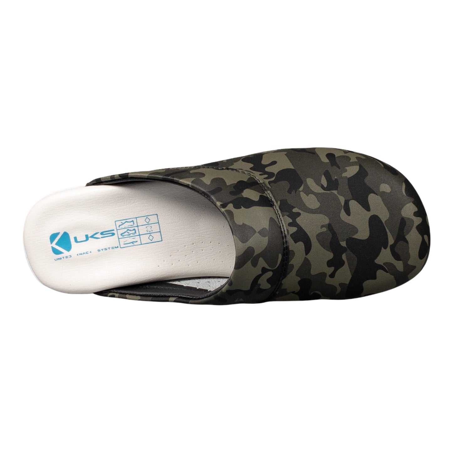 Camouflage White Sole Air Clogx Leather Slippers Clogs