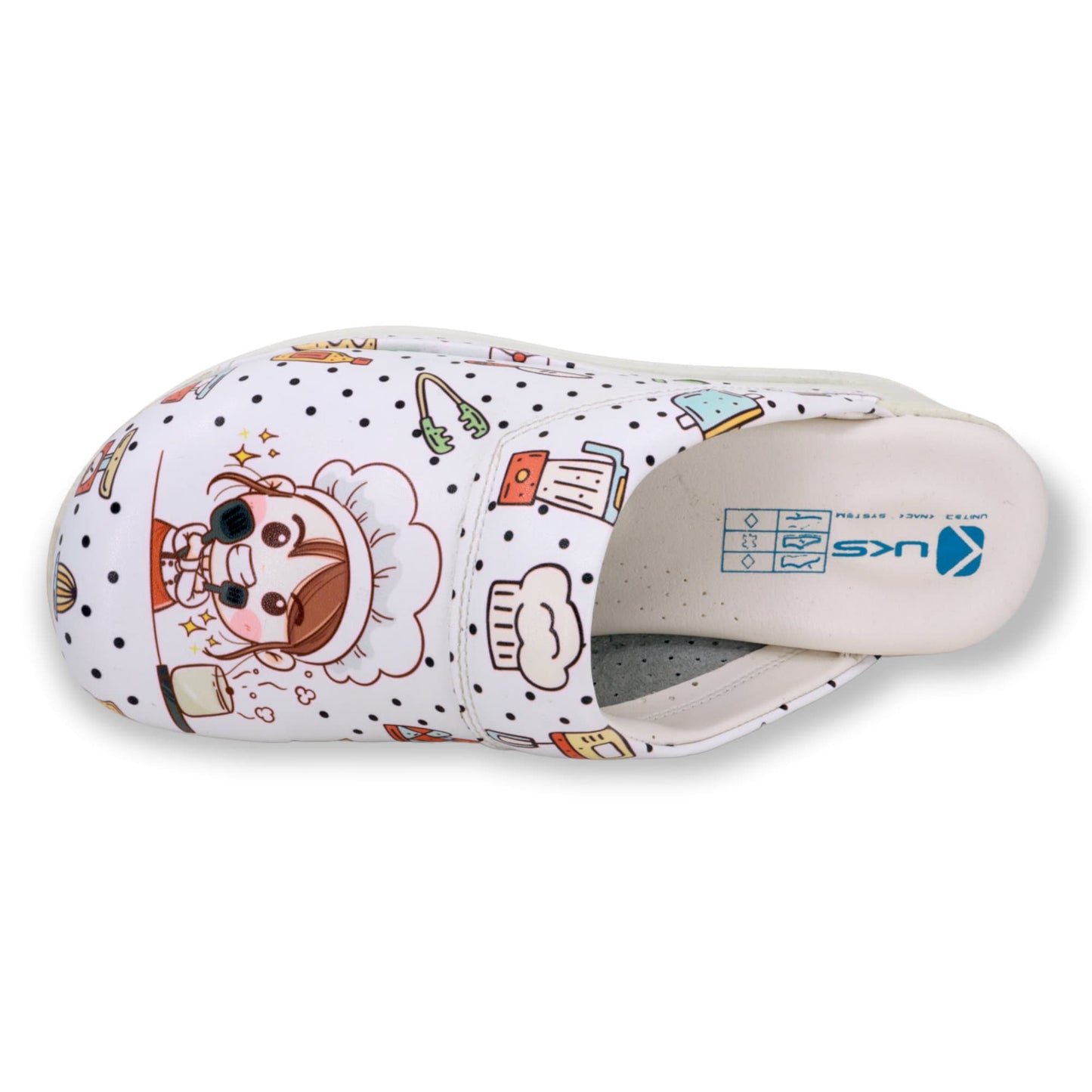 Chef Girl Pattern Air Clogx Leather Clogs Slippers
