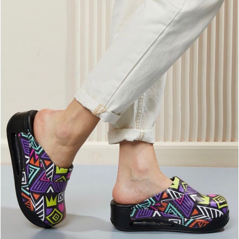 Colorful Air Clogx Leather Clogs Slippers